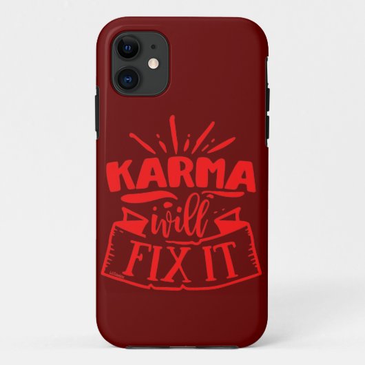 KARMA WIRD IHN lustig sarkastisch humorvoll BEHOBE Case-Mate iPhone Hülle (Rückseite)