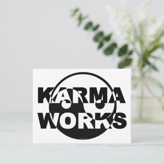 Karma Works Postkarte (Stehend Vorderseite)
