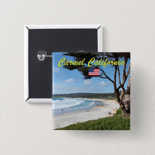 KARMEL AM MEER - MONTEREY KALIFORNIEN USA BUTTON (Vorne & Hinten)