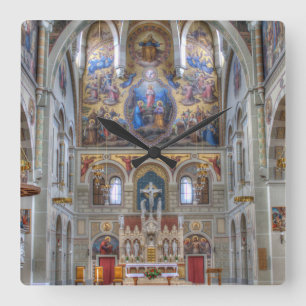 Karmelitenkirche Quadratische Wanduhr