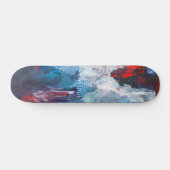 Karmesinblauer Dampf Abstract Skateboard (Horizontal)