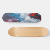 Karmesinblauer Dampf Abstract Skateboard (Horizontal)