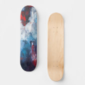 Karmesinblauer Dampf Abstract Skateboard (Vorderseite)
