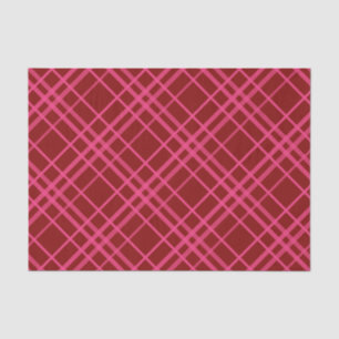 Karmesinrosa Karo-Gitter-Karo-Design Seidenpapier