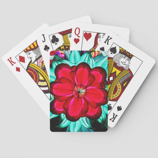 Karmesinroße Majestät Spielkarten (Rückseite)