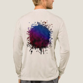 Karmesinrot bis Kosmos Tri-Blend Shirt (Rückseite)