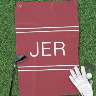 Karmesinrot individuell monogrammierte Golfer Spor Golfhandtuch