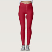 Karmesinrot Solid Leggings (Vorderseite)