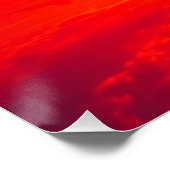 Karmesinrote Spiegelung - Sonnenuntergang über See Poster (Ecke)