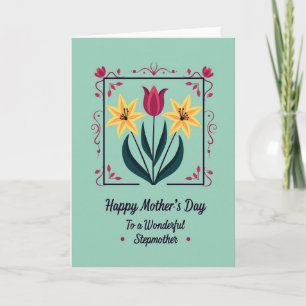 Karmesinrote Tulpe Stiefmutter Karte