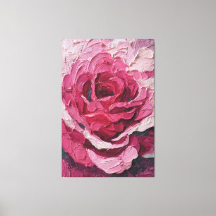 Karmesinrote und rosa Rosenstruktur - Abstraktes W Leinwanddruck