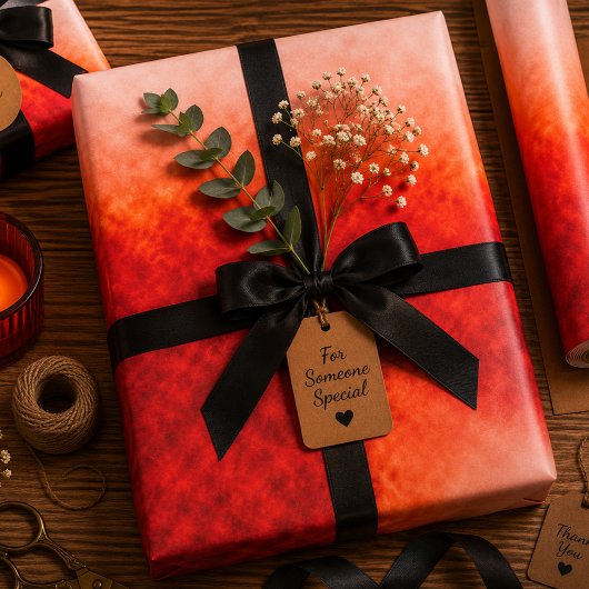 Karmesinroter Hitzesturm Geschenkpapier Set