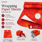 Karmesinroter Hitzesturm Geschenkpapier Set
