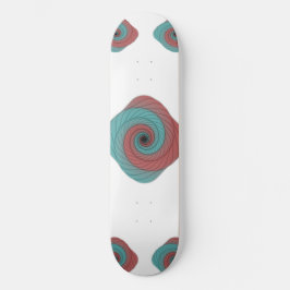 Karmesinroter und Türkiser Wirbelsturm Skateboard
