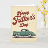 Karmesinroter Vatertag Auto Karte (Gelbe Blume)