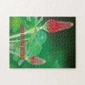 Karmesinrotes Kleeblatt-Paar Puzzle (Horizontal)