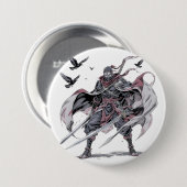 Karmesinrotes Ninja-Handyhülle Button (Vorne & Hinten)