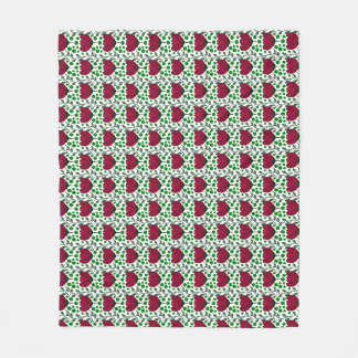 Karmesinrotes Tulpen-Blumenmuster | Elegantes Rot Fleecedecke