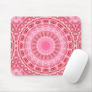 Karmesinrotes und Rosa Mandala-Muster Mousepad