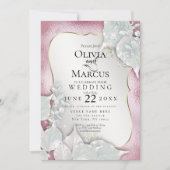 Karmila | Custom Bale Burgundy Pearl Shimmer 2 Einladung (Vorderseite)