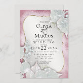 Karmila | Custom Bale Burgundy Pearl Shimmer 2 Einladung (Vorne/Hinten)