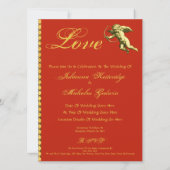 Karmin-und Goldamor Einladung (Rückseite)