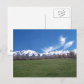 Karminrote Berge im April Postkarte (Vorne/Hinten)