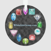 Karminrote Edelstein-Verzierung Ornament (Rückseite)