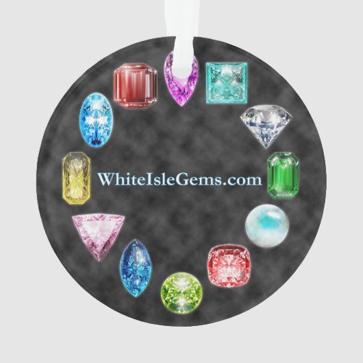 Karminrote Edelstein-Verzierung Ornament (Rückseite)