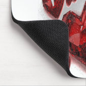 KARMINROTE HERZEN DURCH LIZ LOZ MOUSEPAD (Ecke)