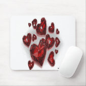 KARMINROTE HERZEN DURCH LIZ LOZ MOUSEPAD (Mit Mouse)