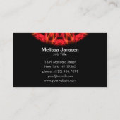 Karminrote Liebe - Mandala Visitenkarte (Rückseite)