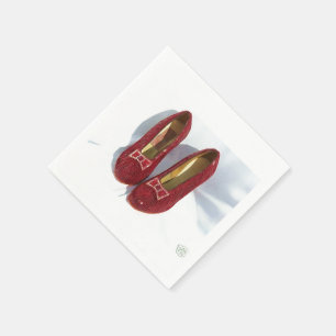Karminrote Pantoffel-Servietten Serviette