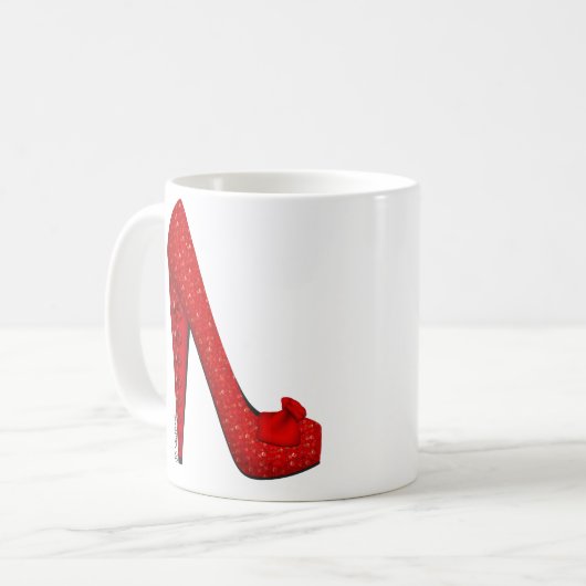 Karminrote rote Heels-Tasse Dorothy Kaffeetasse (Vorderseite Links)