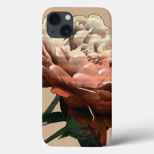 Karminrote Rote Rose mit weißen Akzenten Case-Mate iPhone Hülle (Rückseite)