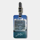 Karminrote strenge Ansicht-Gewohnheit Gepäckanhänger (Vorderseite vertikal)