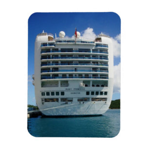 Karminrote strenge Ansicht Magnet