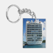 Karminrote strenge Ansicht Schlüsselanhänger (Vorderseite links)