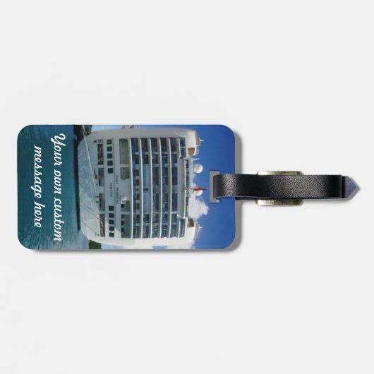 Karminrote strenge Gewohnheit Gepäckanhänger (Rückseite horizontal)