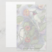 "Karminrote Throated Kolibri-" Briefpapier (Vorne/Hinten)