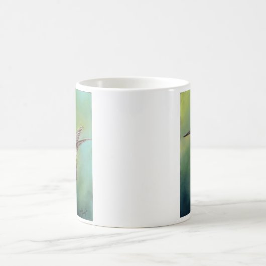 Karminrote Throated Kolibri-Kunst-Tasse Kaffeetasse (Mittel)