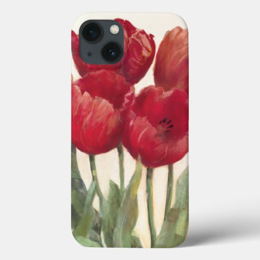 Karminrote Tulpen Case-Mate iPhone Hülle (Rückseite)