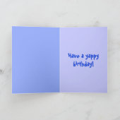 Karminrote unbekümmerte Geburtstags-Karte Karte (Innenseite)