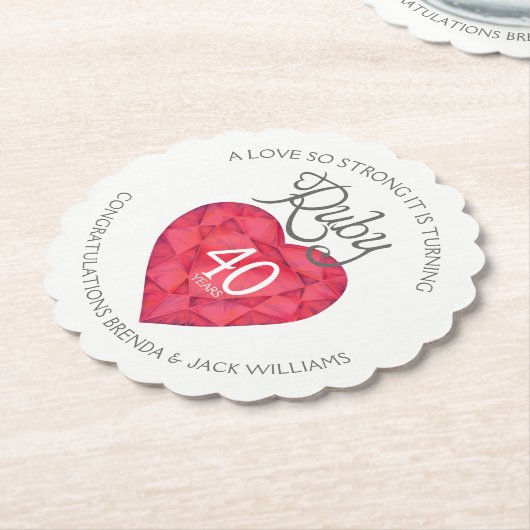 Karminrote Untersetzer (angewinkelt)