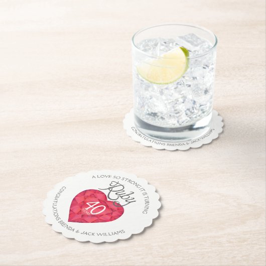 Karminrote Untersetzer (Vor Ort)