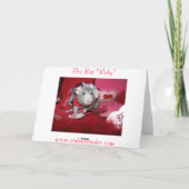 Karminrote Valentinstag-Karte Feiertagskarte (Rückseite)