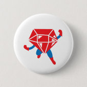 Karminroter Held Button (Vorderseite)