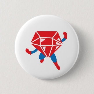 Karminroter Held Button