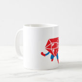 Karminroter Held Kaffeetasse (Vorderseite Links)