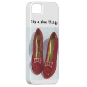 Karminroter Pantoffel-Handyfall Case-Mate iPhone Hülle (Rückseite/rechts)